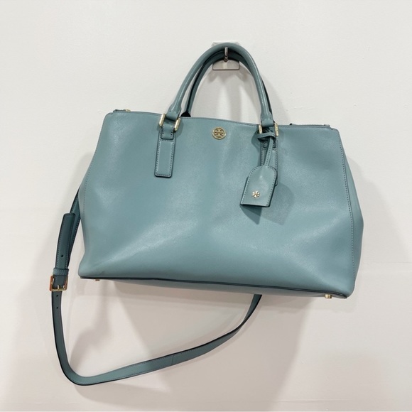 Tory Burch Robinson Double Zip Tote Large Handbag - Picture 2 of 13